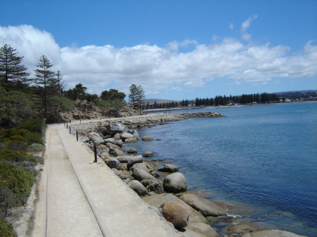 Tram track on Granite Island. Photo Credit