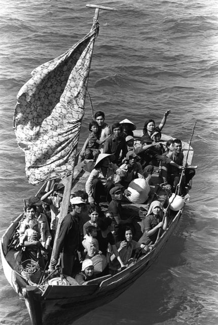 Vietnamese boat people awaiting rescue. Wikipedia/Public Domain