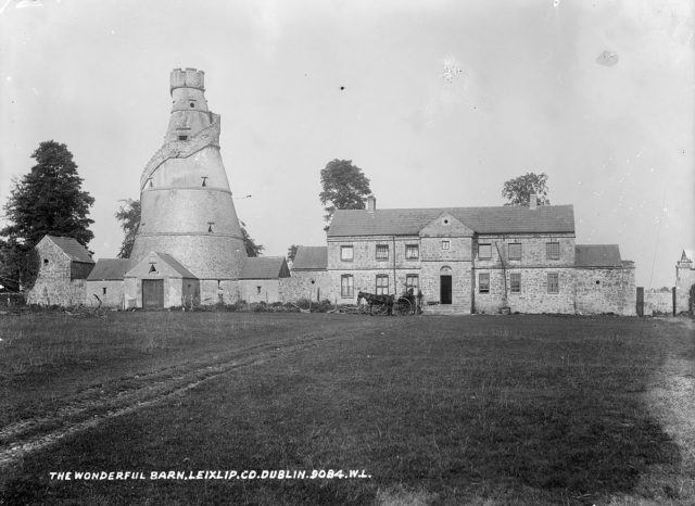 View of the Barn and the adjoining house, circa 1900. Photo Credit