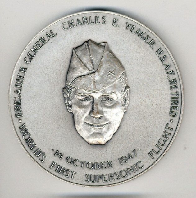 Special Congressional Silver Medal awarded to Yeager in 1976. Wikipedia/Public Domain
