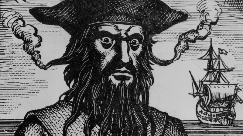Captain Edward Teach, better known as Blackbeard, is said to have tucked slow-burning fuses into his beard and lit them on fire before plundering towns for gold and rum.
