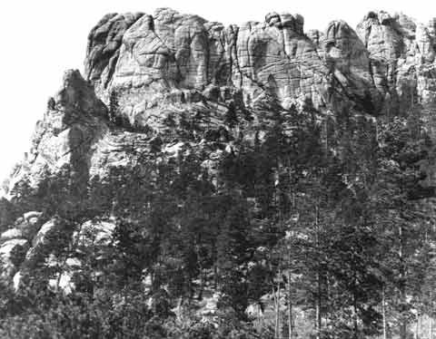 Mount Rushmore before construction, circa 1905.