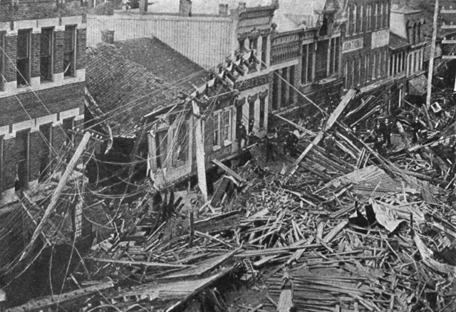 Main Street after flood 