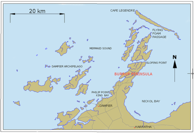 Map of Dampier Archipelago and Burrup Peninsula Photo Credit