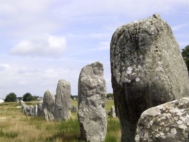 The Ménec alignments, the most well-known megalithic site among the Carnac stones. Photo credit