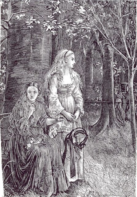 Funeral, illustration by Michael Fitzgerald for Carmilla in The Dark Blue (January 1872)
