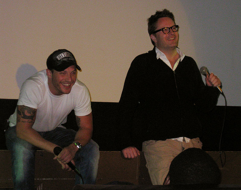 Hardy & Nicolas Winding Refn promoting Bronson. Photo Credit