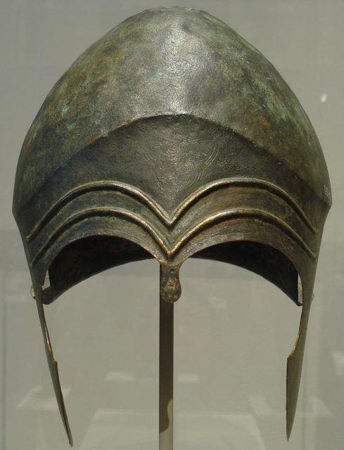 A Chaldician helmet made of bronze; second half of the 6th century BC. Photo Credit