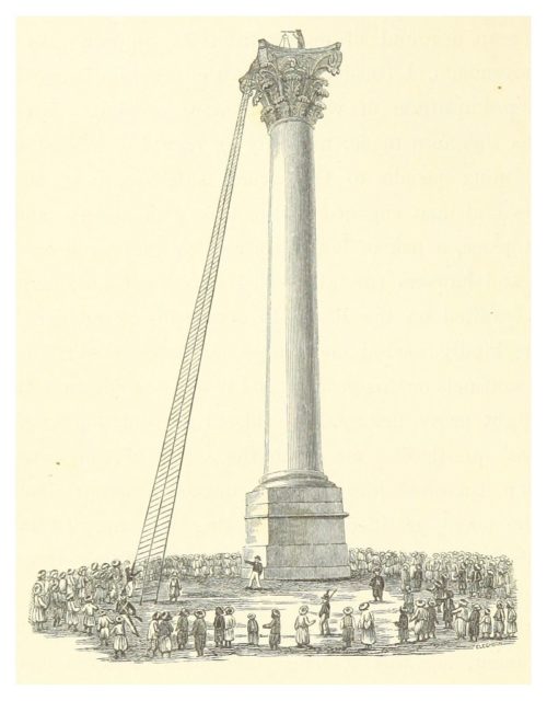 British Naval Commander John Shortland atop the pillar (1803)