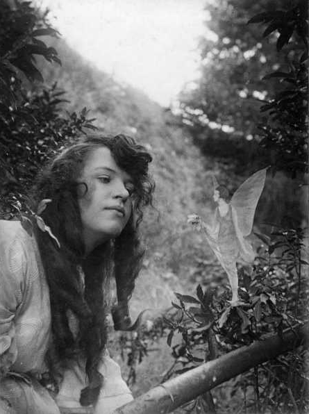 The fourth photograph, Fairy Offering Posy of Harebells to Elsie