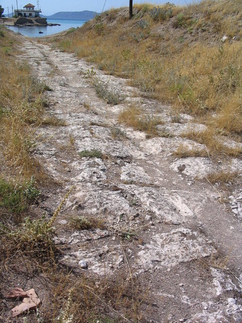 Excavated western end close to the Gulf of Corinth.Photo Credit