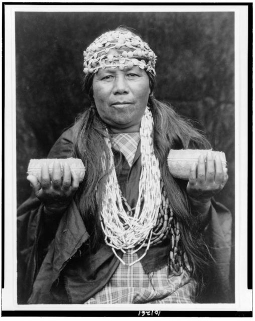 Hupa female shaman, c.1923, Edward Curtis