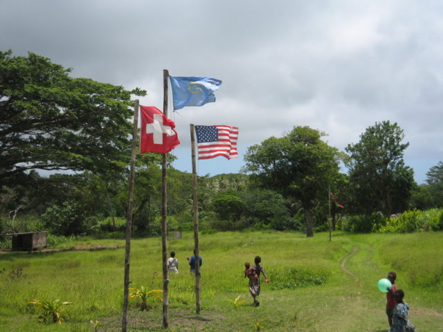 John Frum cargo cult and their ceremonial flag raising