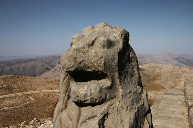 Lion head. The Lion was the sacred animal of the Commagene Kingdom. Photo Credit
