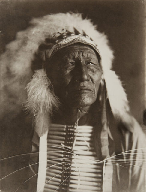 Native american in headdress