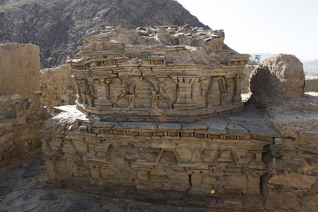 Newly excavated Buddhist stupa. Photo Credit