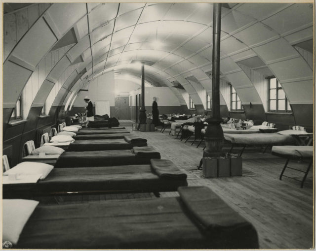 One of the wards at a US Army Station Hospital in Iceland. Photo Credit