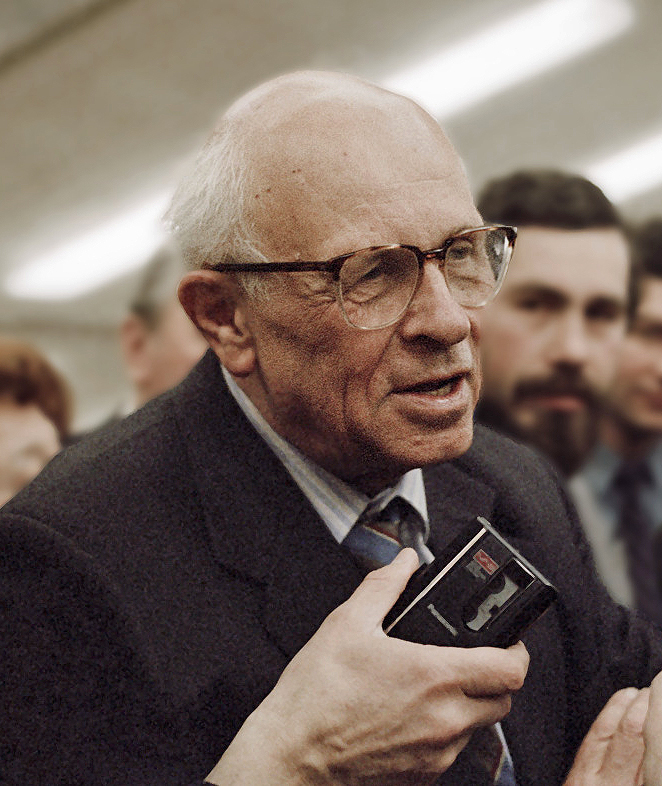 “Academician Sakharov”. Academician Andrei Sakharov being interviewed at a conference of the U.S.S.R. Academy of Sciences. Photo Credit
