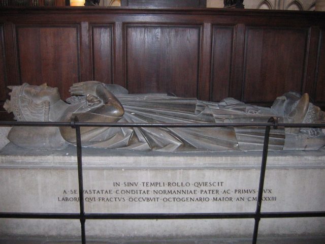 Rollo's grave at the Cathedral of Rouen. Photo Credit
