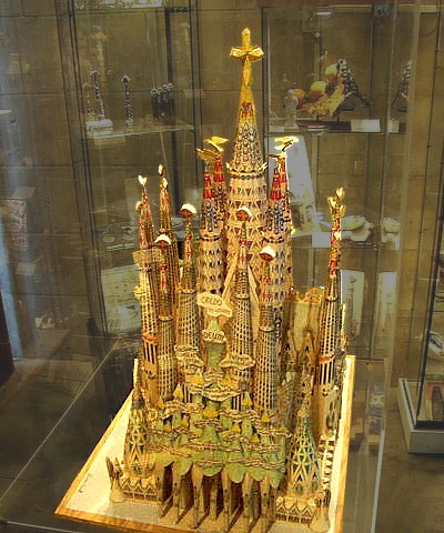 Gaudi's model of the completed church. Photo Credit