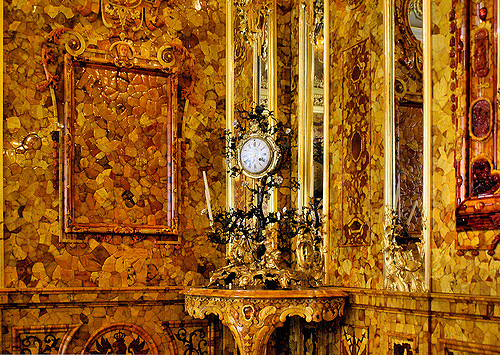 The Amber Room is a priceless piece of art, with extraordinary architectural features. Photo Credit