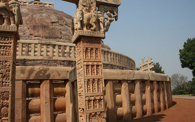 The Great Stupa of Sanchi is the oldest stone structure in India. Photo Credit