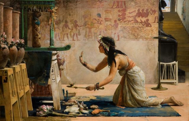 The Obsequies of an Egyptian Cat, by John Reinhard Weguelin, 1886.