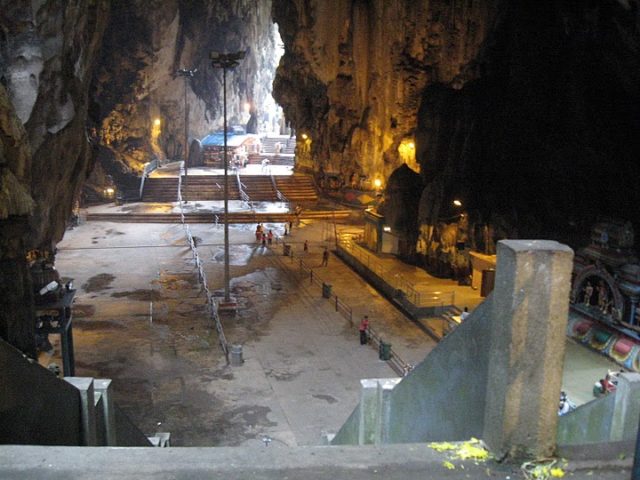 The main cathedral cave of the Batu caves is a beautiful space. Photo Credit