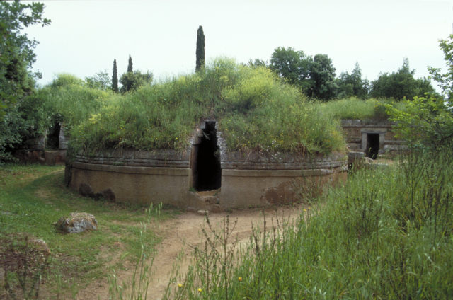The tombs in the necropolis imitate houses. Photo Credit