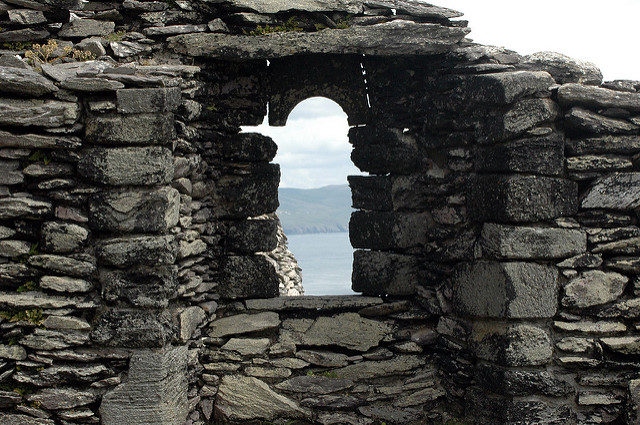 These massive walls were constructed of drystone to create level terracing for the establishment of the monastery. Photo Credit