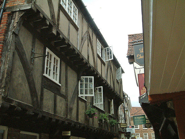 Today the butchers are long gone, but this narrow cobbled lane, lined with 15th-century Tudor buildings. Photo Credit