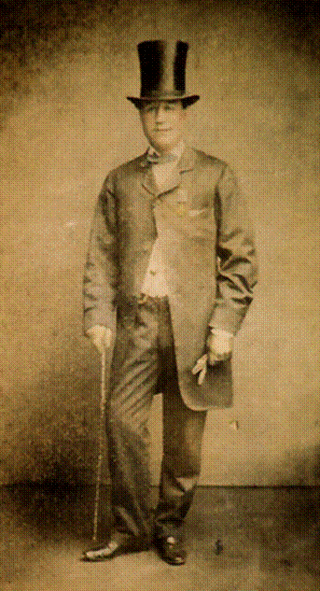 Hand tinted photograph of Thomas Sayers