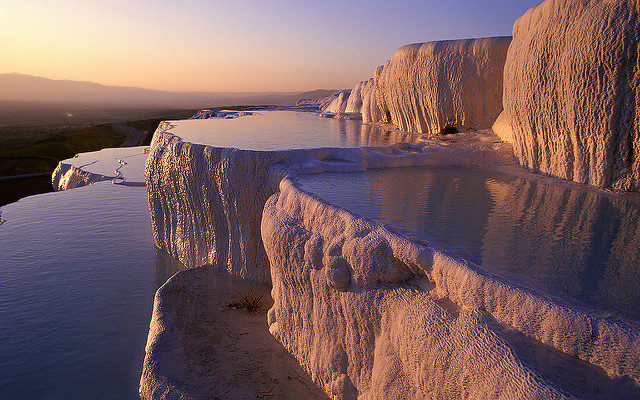 Travertine Hot Springs at Pamukkale. Photo Credit