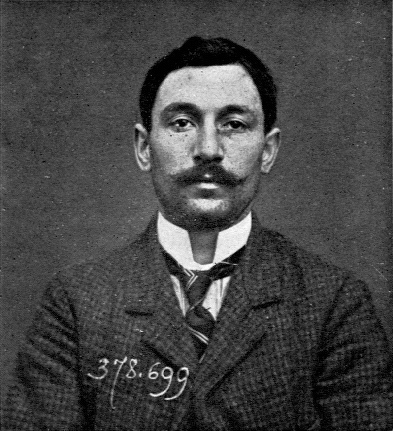 Mug shot of Vincenzo Peruggia, who was believed to have stolen the Mona Lisa in 1911.
