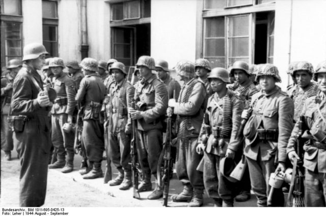 Azeri SS volunteer formation during the Warsaw Uprising Photo Credit