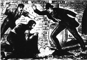 19th century illustration of the Whitehall murder case