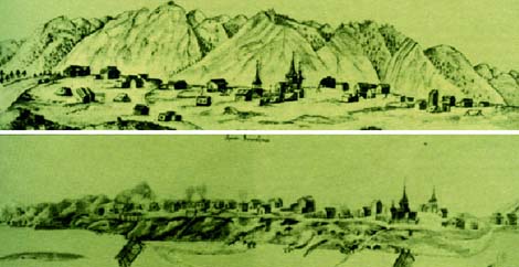 Drawing of Zashiversk between 1785 and 1792 Phoyo Credit