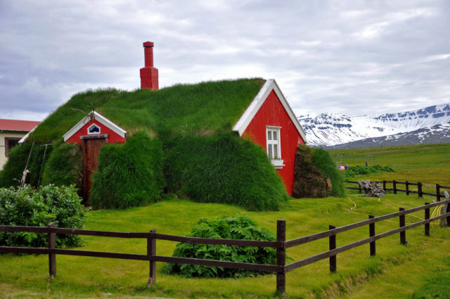 turf-roofed house in Borgarfjörður.Photo Credit
