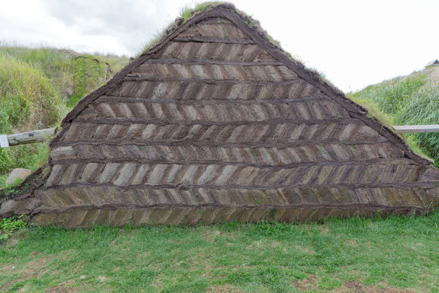 turf wall in turf farm at Glaumbær.Photo Credit