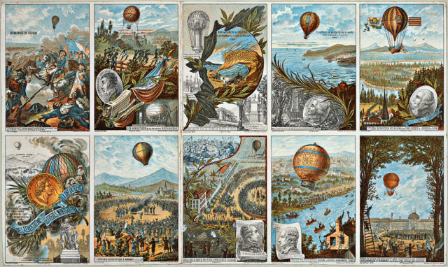 The first flights in a balloon