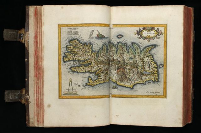 A map of Iceland published in the early 17th century