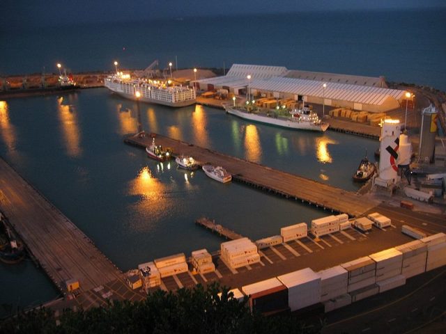 Napier Port at night