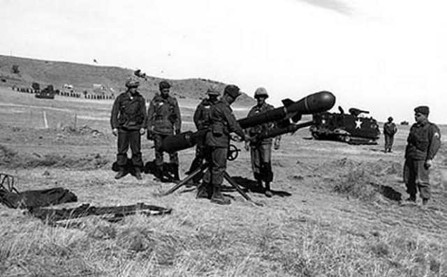 The July 17 test (using the 155 millimeter Davy Crockett) was conducted under simulated battlefield maneuvers and detonated 20 feet above ground. Photo Credit