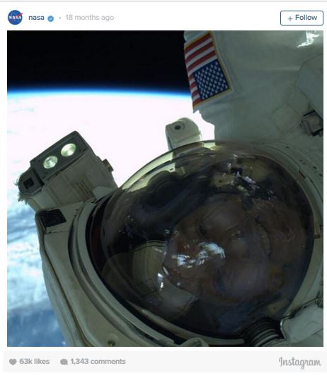 first Selfie in Space Photo Credit