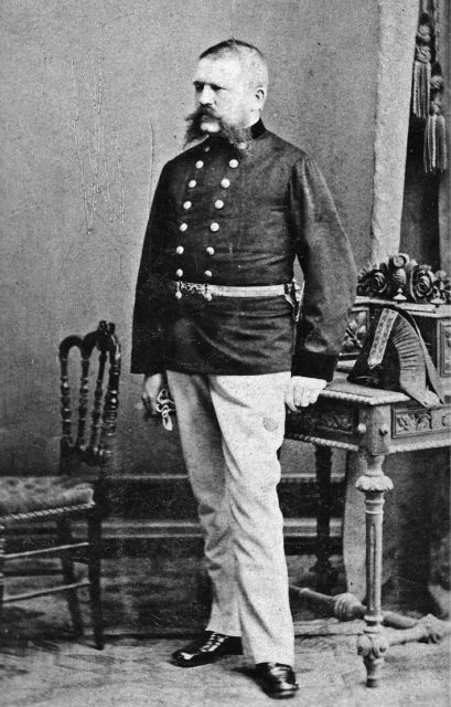 A photo of Alois Hitler in uniform.