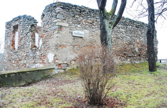 School house ruins.