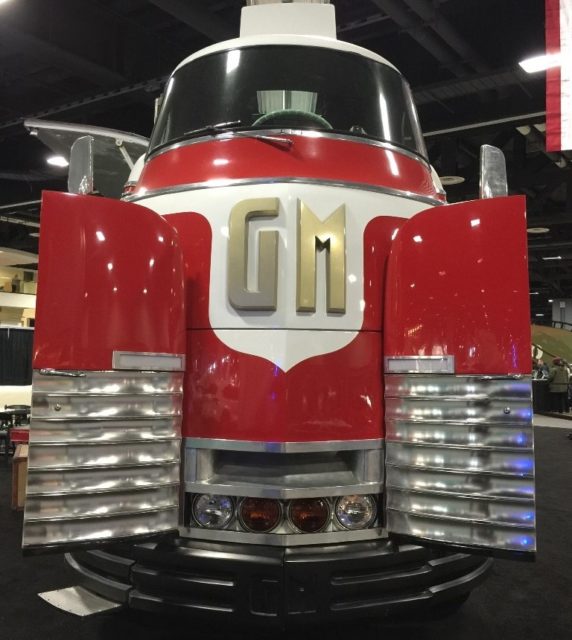 Futurliner number 10 on display with doors open Photo Credit