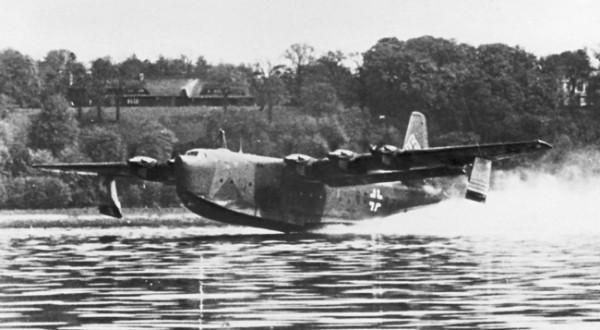 According to American sources, the BV 238 V1 was destroyed September 1944 by P-51 Mustangs of the US 361st Fighter Group. The lead Mustang, Detroit Miss, was piloted by Lieutenant Urban “Ben” Drew, and another was piloted by William Photo Credit