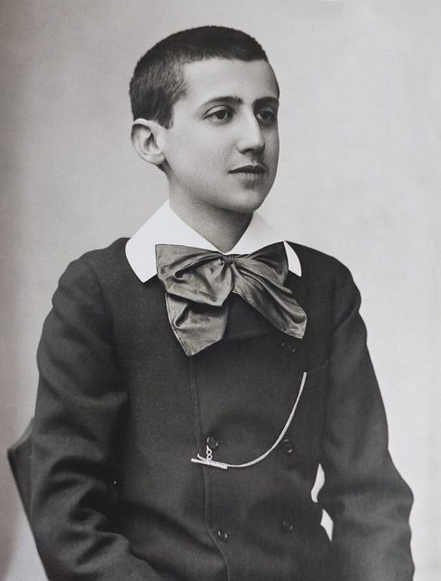 A 15-year-old Marcel Proust. Photograph by Paul Nadar, 24th March, 1887.