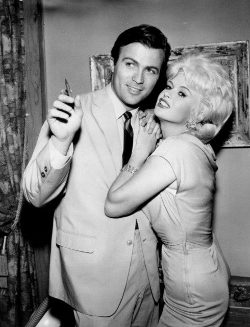 Photo of Barry Coe and Jayne Mansfield from the television program I’ll Follow the Sun Photo Credit